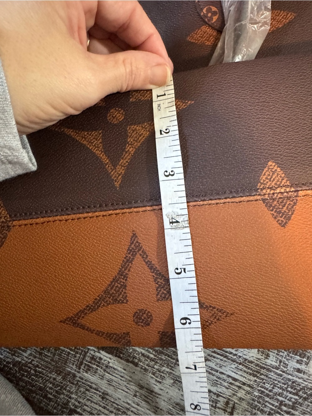 Brown Monogram Large Tote Bag - Picture 9 of 9